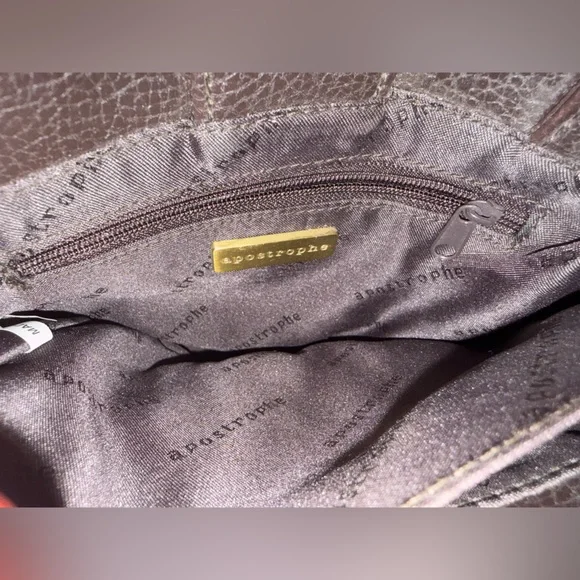 Vintage Apostrophe Brown Woven Crossbody Bag with Black Straps in meant conditio - Picture 6 of 7